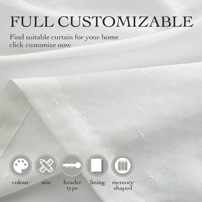 Custom Artemis Sheer Curtains, Blackout Drapery for Bedroom and Living Room, Thermal Insulated Room Darkening Panels, 1 Panel