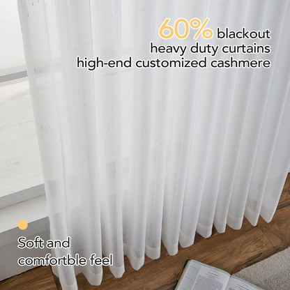 Custom Artemis Sheer Curtains, Blackout Drapery for Bedroom and Living Room, Thermal Insulated Room Darkening Panels, 1 Panel