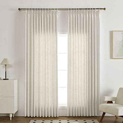 Custom Hera Cotton Curtains, Blackout Drapery for Bedroom and Living Room, Thermal Insulated Room Darkening Panels, 1 Panel