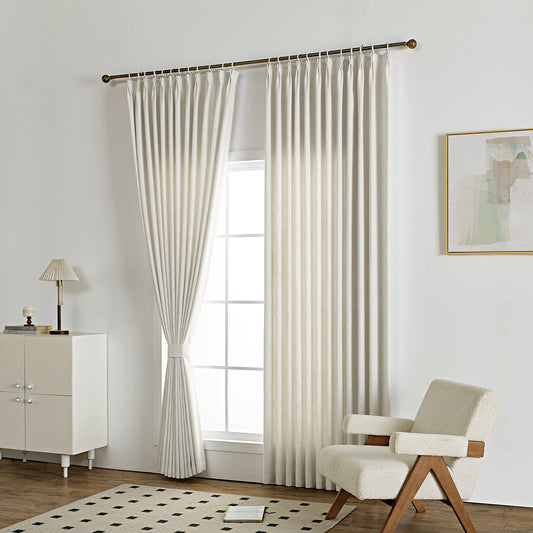 Custom Hera Cotton Curtains, Blackout Drapery for Bedroom and Living Room, Thermal Insulated Room Darkening Panels, 1 Panel