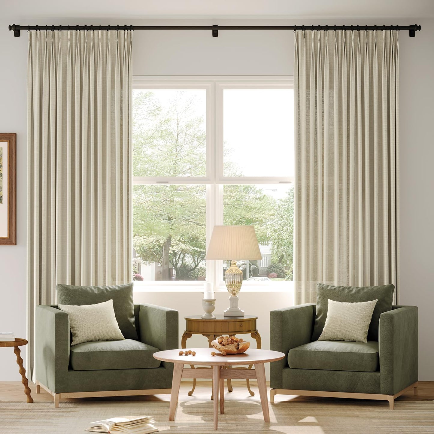 Velvoria Athena Series Linen Custom Curtains Fabric Samples, 24 Colors, Textured Linen Drapes for Bedroom, Living Room, and Window Treatment
