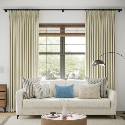 Velvoria Freya Series Velvet Custom Curtains Fabric Samples, 24 Colors, Textured Linen Drapes for Bedroom, Living Room, and Window Treatment